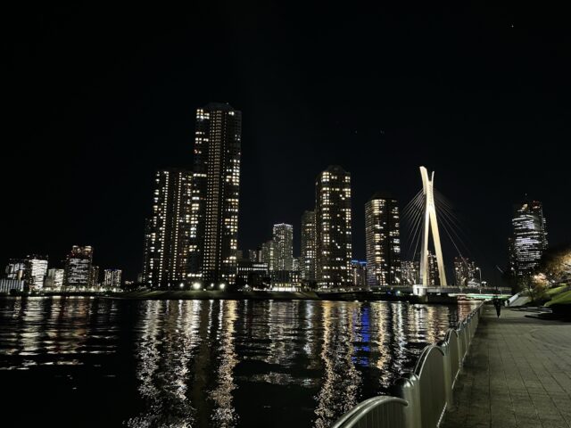 隅田川テラスの夜景