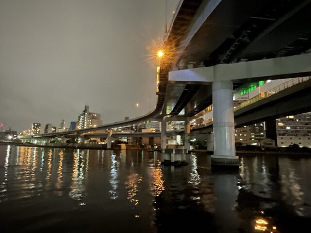 隅田川テラスの夜景
